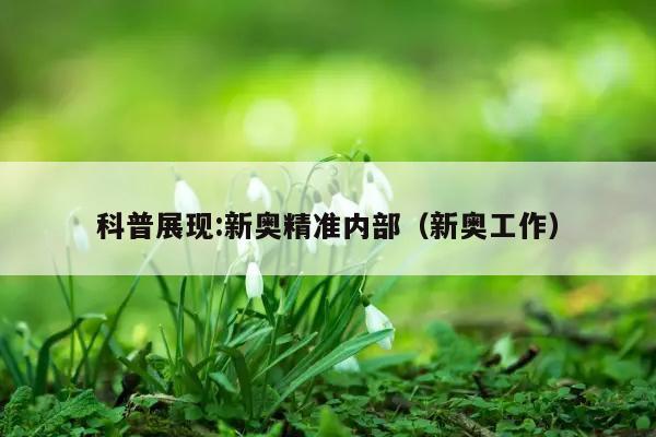 科普展现:新奥精准内部（新奥工作）